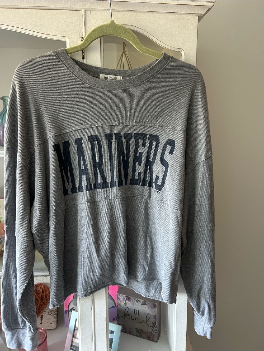 47 Gray MARINERS Crewneck long sleeve